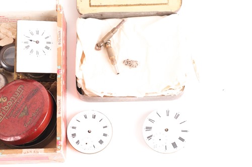 Lot 524 - A quantity of watch and clock parts including...
