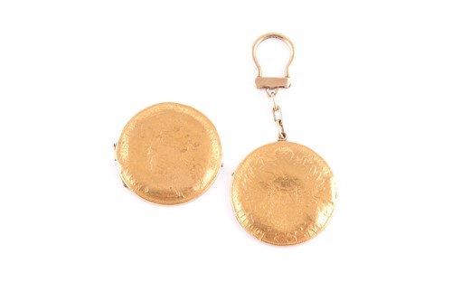 Lot 138 - An unusual pendant keyring formed of two...