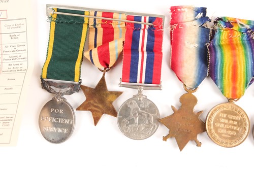 Lot 462 - A WWI Campaign, Victory Medal and 1914-1918...