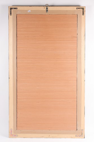 Lot 365 - A rectangular wall mirror with distressed...