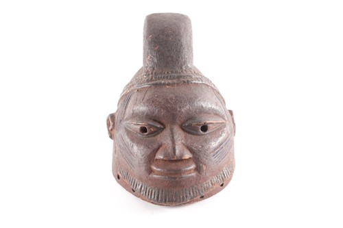 Lot 234 - A Yoruba Gelede helmet mask, Nigeria, a...