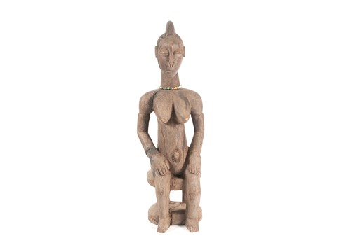 Lot 245 - A Baule seated maternity figure, Ivory Coast,...