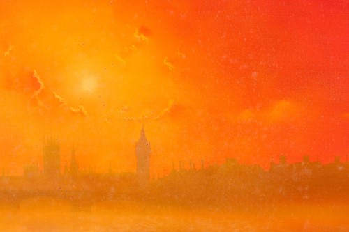 Lot 86 - Lawrence Coulson (b.1962), 'Westminster Sunset'...