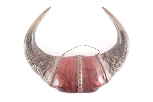 Lot 251 - A pair of mounted buffalo horns, Cameroon,...