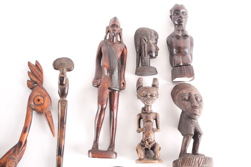 Lot 256 - An African terracotta pottery figure of a...