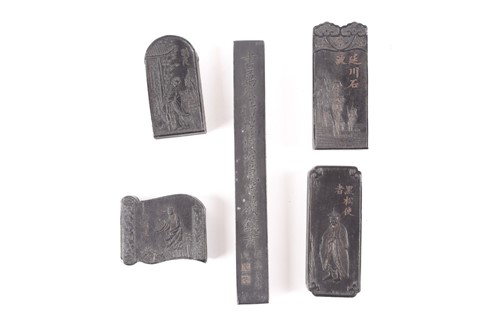 Lot 136 - Five Chinese ink sticks, 20th century, each...