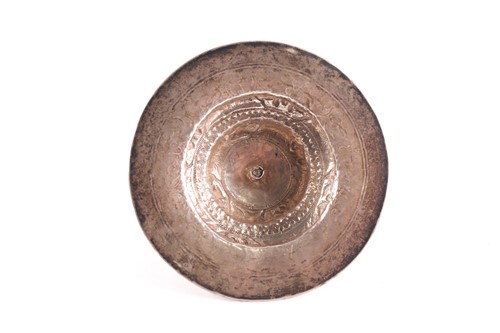 Lot 279 - A Sino Tibetan silver metal cup stand and...