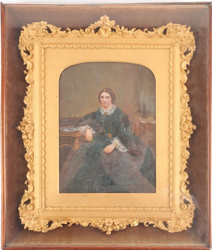 Lot 44 - 19th century school, a portrait of Miss...