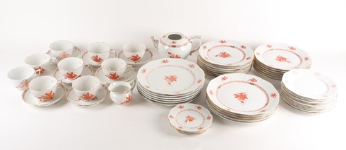 Lot 452 - A Herend porcelain part tea / dinner service,...