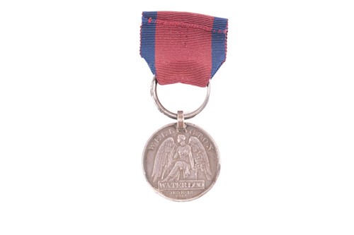 Lot 467 - The Waterloo medal. To James Broad of the 1st...