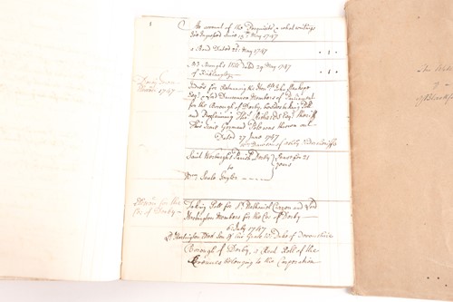 Lot 504 - A George II period 'Recquisit Book',...