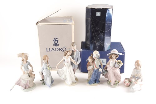 Lot 556 - Six Lladro figures, Now & Forever (07642), A...