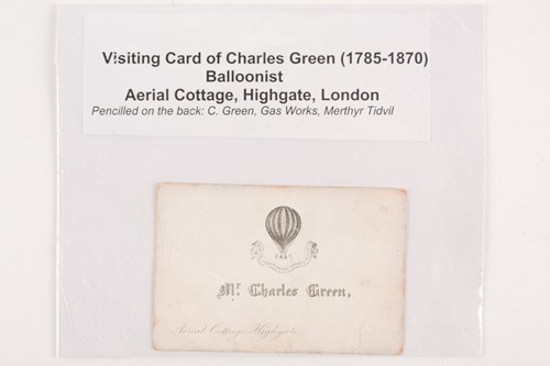 Lot 213 - An original and rare calling card for Charles...