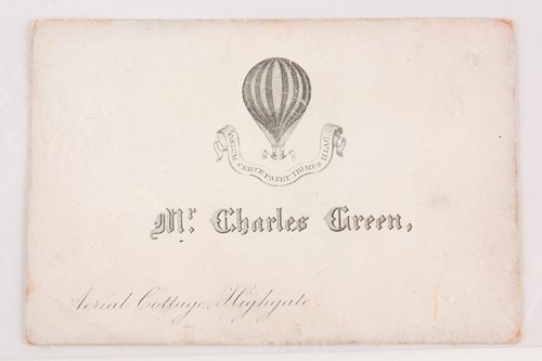 Lot 213 - An original and rare calling card for Charles...