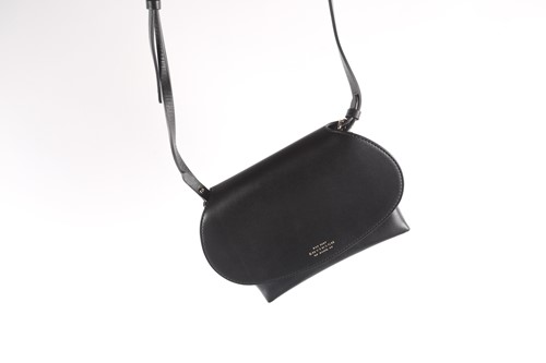 Lot 269 - A Smythson black pillow handbag with...