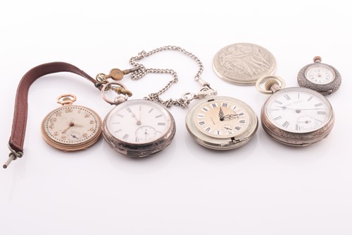 Lot 406 - A small collection of pocket watches,...