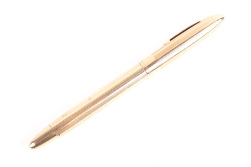Lot 214 - A gold plated Sheaffer 'Snorkel' fountain pen,...