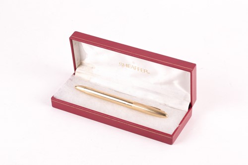 Lot 214 - A gold plated Sheaffer 'Snorkel' fountain pen,...