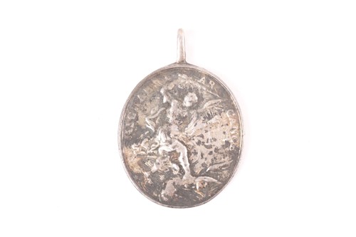 Lot 215 - A Masonic white metal medallion, 18th/19th...