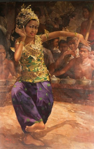 Lot 7 - Hasim ( Indonesian,1921-1982). A Balinese...