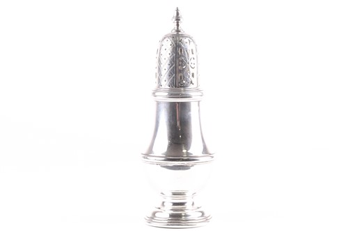 Lot 323 - A George V silver sugar sifter, London 1938...