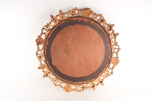 Lot 96 - A Victorian circular carved wood and gilt...