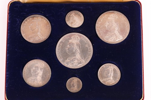 Lot 311 - A Victorian Jubilee issue seven coin set, 1887,...