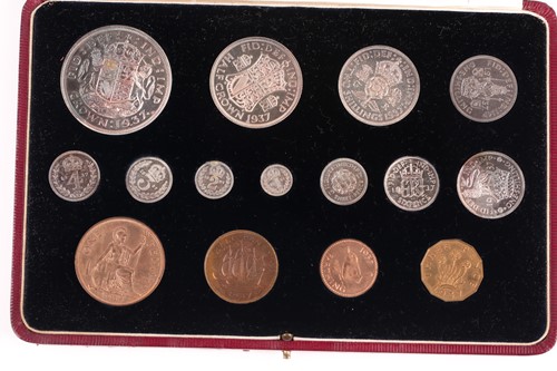 Lot 313 - Geo VI fifteen coin specimen set, 1937, crown...