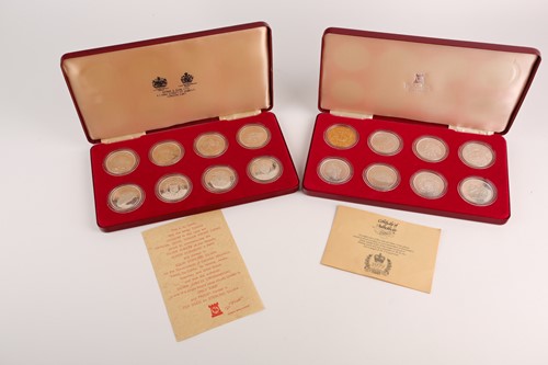 Lot 316 - Two sets of eight QEII Silver Jubilee sterling...