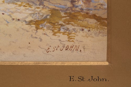 Lot 39 - Edwin St. John (act.1880-1920), 'On Lake Como'...