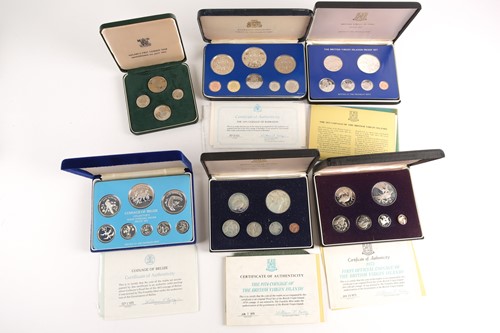 Lot 322 - Silver proof & proof coin sets, comprising...