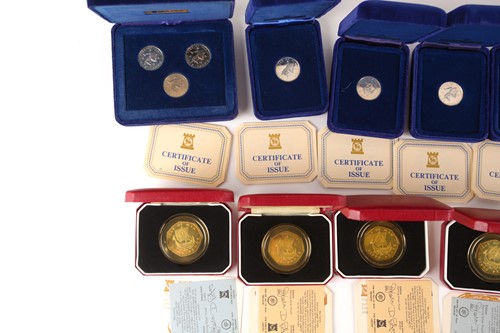 Lot 323 - Isle of Man sterling silver proof coins,...