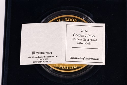 Lot 330 - An Elizabeth II Golden Jubilee 5oz 22 carat...