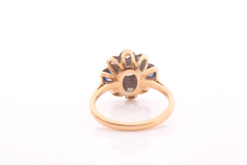 Lot 4 - A mid 20th century gold, sapphire and diamond...