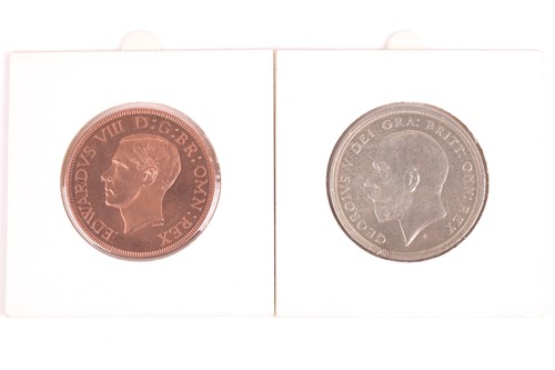 Lot 364 - George V Wreath Crown, 1936, VF/EF, and a...