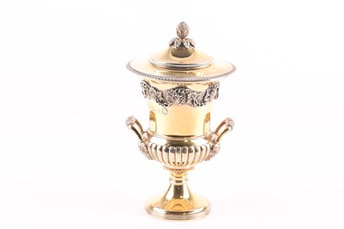 Lot 286 - A mid-20th-century two handled silver-gilt...
