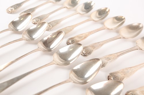 Lot 316 - A small collection of silver teaspoons...