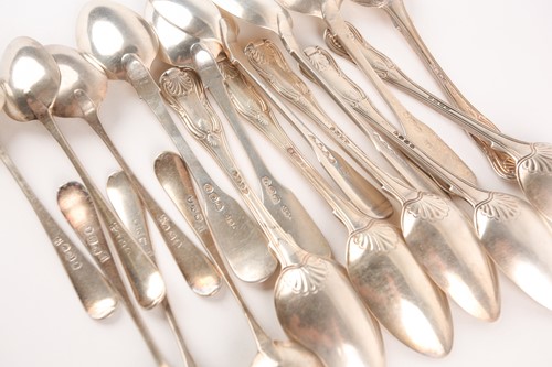 Lot 316 - A small collection of silver teaspoons...