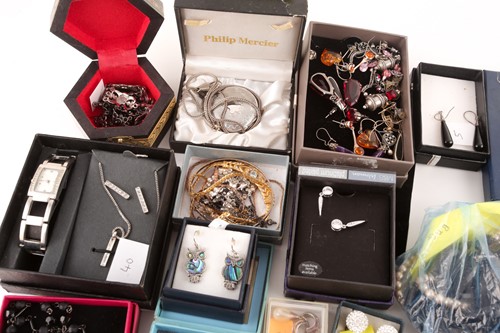 Lot 210 - A quantity of watches, white metal, gem set...