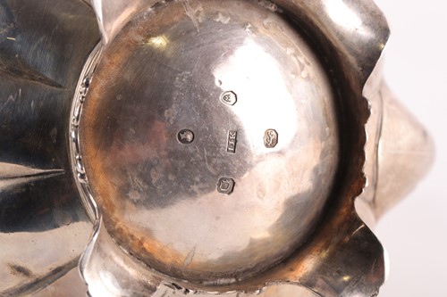 Lot 340 - A Victorian silver segmented coffee pot,...