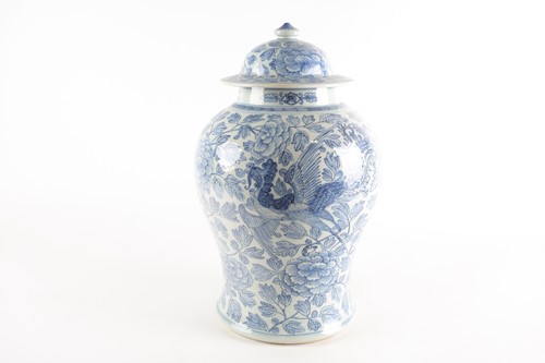 Lot 252 - A large Chinese jar and cover, decorated in...