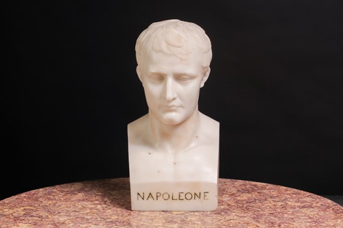 Lot 199 - After Raimondo Trentanove, a white marble bust...