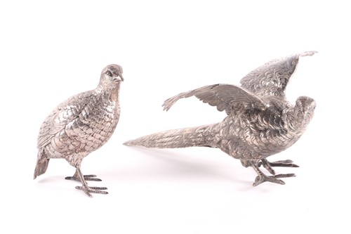Lot 331 - A silver pheasant cock and hen, each with...