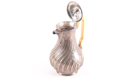 Lot 291 - A Victorian silver hot water jug, Albert Henry...