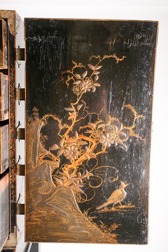 Lot 106 - An 18th-century black lacquer and Chinoiserie...