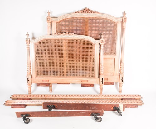 Lot 110 - A Louis XVI style carved wood and gilt gesso...
