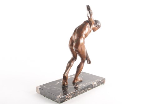 Lot 205 - An early 20th century patinated bronze. " The...