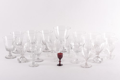 Lot 412 - A set of four early 19th century glass rummers,...