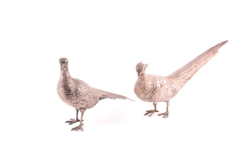 Lot 288 - A pair of 20th century silver cock and hen...