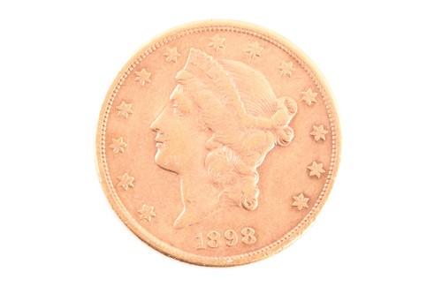 Lot 323 - An American 1898 gold twenty Dollar.